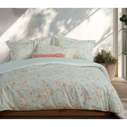 Σετ Σεντόνια Υπέρδιπλα (240x270) Βαμβακοσατέν Mimosa Green Nef-Nef