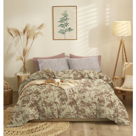 Σετ Σεντόνια Διπλά (205x260) Marta Nala Cinnamon Cokitex