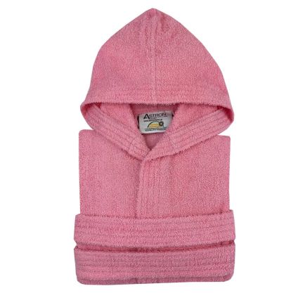 Παιδικό Βαμβακερό Μπουρνούζι 8-10 ετών Pink Astron Italy