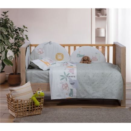 Σετ Σεντόνια Κούνιας (120x170) Savana Green Nef-Nef