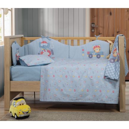 Σετ Σεντόνια Κούνιας (120x170) Super Boy Blue Nef-Nef