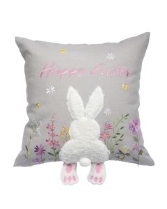 Μαξιλαροθήκη Πασχαλινή (45x45) Με Κέντημα 0155 Ilis Home