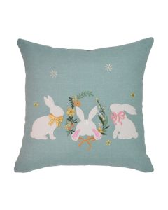 Μαξιλαροθήκη Πασχαλινή (45x45) Με Κέντημα 0346 Μέντα Ilis Home