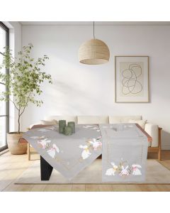 Τραβέρσα Πασχαλινή (40x170) Με Κέντημα 0346 Γκρι Ilis Home