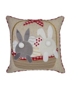 Μαξιλαροθήκη Πασχαλινή (45x45) Με Κέντημα 0809 Ilis Home