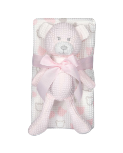 GREENWICH POLO CLUB ΚΟΥΒΕΡΤΑ ΠΙΚΕ 75X100 ΒΑΒΥ ESSENTIAL 8855 PINK, WHITE