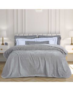 GREENWICH POLO CLUB ΚΟΥΒΕΡΤΑ VELOUR ΜΟΝΗ 3442 ΑΣΗΜΙ