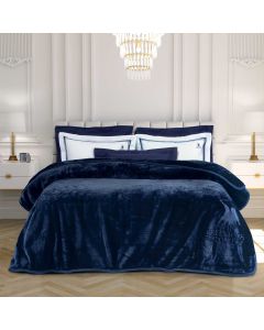 GREENWICH POLO CLUB ΚΟΥΒΕΡΤΑ VELOUR ΥΠΕΡΔΙΠΛH 3439 ΜΠΛΕ