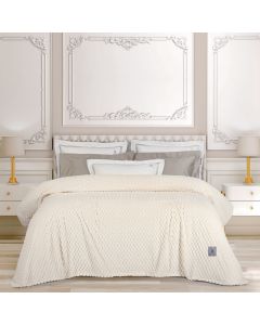 GREENWICH POLO CLUB ΚΟΥΒΕΡΤΑ FLEECE ΥΠΕΡΔΙΠΛH 3473 ΚΡΕΜ