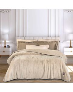 GREENWICH POLO CLUB ΚΟΥΒΕΡΤΑ FLEECE 220X240 ESSENTIAL 4438 BEIGE