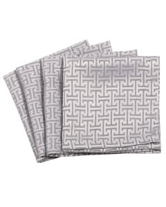 GREENWICH POLO CLUB ΣΕΤ ΠΕΤΣΕΤΕΣ ΦΑΓΗΤΟΥ 40Χ40 3008 SILVER