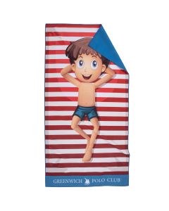 GREENWICH POLO CLUB JUNIOR ΠΕΤΣΕΤΑ ΘΑΛΑΣΣΗΣ 70Χ140 4181 BLUE, RED