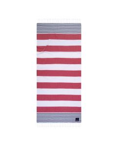 GREENWICH POLO CLUB ΠΕΤΣΕΤΑ-ΠΑΡΕΟ 80Χ180 3815 ΚΟΚΚΙΝΟ, ΜΠΛΕ