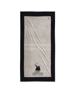 GREENWICH POLO CLUB ΠΕΤΣΕΤΑ ΘΑΛΑΣΣΗΣ 90Χ180 3858 ΕΚΡΟΥ, ΜΑΥΡΟ