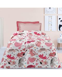 DAS KIDS ΚΟΥΒΕΡΛΙ ΜΟΝΟ 4856 ΛΕΥΚΟ, ΡΟΖ, ΦΟΥΞΙΑ