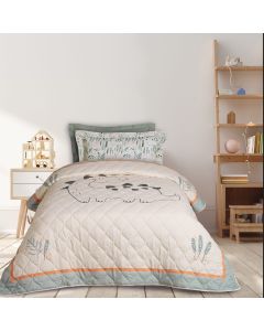 DAS KIDS ΚΟΥΒΕΡΛΙ ΜΟΝΟ 4879 ΓΚΡΙ, ΠΡΑΣΙΝΟ, ΣΟΜΟΝ