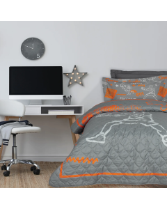 DAS KIDS ΚΟΥΒΕΡΛΙ ΜΟΝΟ 4941 GREY, ORANGE