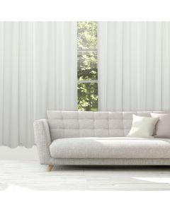 DAS HOME ΚΟΥΡΤΙΝΑ ΜΕ ΚΡΙΚΟΥΣ 140Χ270 2233 ΛΕΥΚΟ