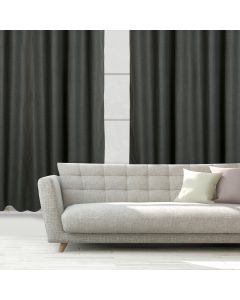 DAS HOME ΚΟΥΡΤΙΝΑ ΜΕ ΚΡΙΚΟΥΣ 140Χ270 2261 ΓΚΡΙ ΣΚΟΥΡΟ