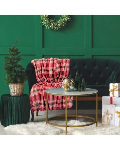 DAS HOME ΚΟΥΒΕΡΤΑ FLEECE 130Χ170 1361 GREEN, RED