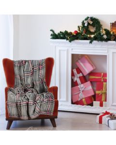 DAS HOME ΚΟΥΒΕΡΤΑ FLEECE 130Χ170 1362 GREY, RED