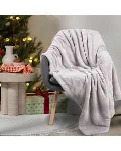 DAS HOME ΚΟΥΒΕΡΤΑ FLEECE 130Χ170 CHRISTMAS 1373 GREY