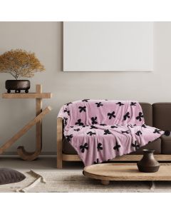 DAS HOME ΚΟΥΒΕΡΤΑ ΚΑΝΑΠΕ JACQUARD FLEECE 1381 LILAC