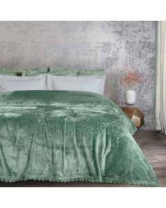DAS HOME ΚΟΥΒΕΡΤΑ FLEECE 160Χ220 1184 DARK MINT
