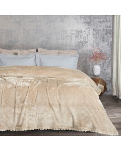 DAS HOME ΚΟΥΒΕΡΤΑ FLEECE 160Χ220 1187 BEIGE