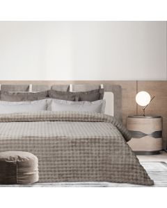 DAS HOME ΚΟΥΒΕΡΤΑ BUBBLE FLEECE 160Χ220 1370 TAUPE