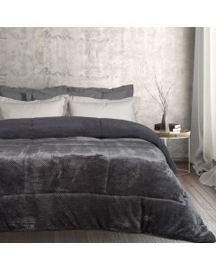 DAS HOME ΚΟΥΒΕΡΤΟΠΑΠΛΩΜΑ SHERPA ΜΟΝΟ 1183 DARK GREY