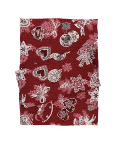 DAS HOME CHRISTMAS ΤΡΑΠΕΖΟΜΑΝΤΗΛΟ 140Χ180 0626 ΚΟΚΚΙΝΟ, ΜΠΕΖ