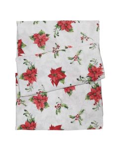 DAS HOME CHRISTMAS RUNNER 45Χ140 0625 ΚΟΚΚΙΝΟ, ΜΠΕΖ