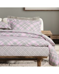 DAS HOME ΣΕΤ ΣΕΝΤΟΝΙΑ ΥΠΕΡΔΙΠΛΑ ΜΕ ΛΑΣΤΙΧΟ CASUAL 5436 MINT, PINK