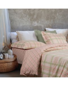 DAS HOME ΣΕΤ ΣΕΝΤΟΝΙΑ ΥΠΕΡΔΙΠΛΑ ΜΕ ΛΑΣΤΙΧΟ CASUAL 5443 MINT, PINK