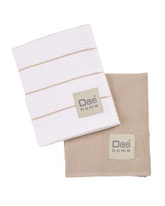 DAS HOME ΣΕΤ ΠΟΤΗΡΟΠΑΝΑ 2ΤΜΧ 30Χ50 0830 TAUPE, WHITE