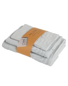 DAS HOME ΣΕΤ ΠΕΤΣΕΤΕΣ 3ΤΕΜΑΧΙΩΝ BEST 0881 GREY