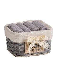 DAS HOME ΣΕΤ ΠΕΤΣΕΤΕΣ 4ΤΕΜΑΧΙΩΝ SOFT 4001 GREY