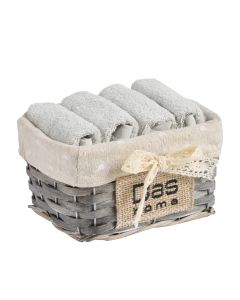 DAS HOME ΣΕΤ ΠΕΤΣΕΤΕΣ 4ΤΕΜΑΧΙΩΝ SOFT 4002 LIGHT GREEN