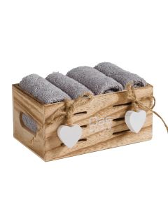 DAS HOME ΣΕΤ ΠΕΤΣΕΤΕΣ 4ΤΕΜΑΧΙΩΝ SOFT 4005 GREY