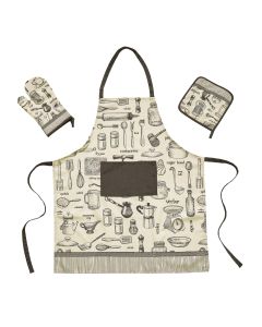 DAS HOME ΣΕΤ ΚΟΥΖΙΝΑΣ 3ΤΜΧ 0721 ΚΡΕΜ, ΜΑΥΡΟ