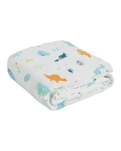 DAS BABY ΚΟΥΒΕΡΤΑ-ΜΟΥΣΕΛΙΝΑ 105X150 RELAX 6623 ΛΕΥΚΟ, ΜΠΛΕ, ΠΟΡΤΟΚΑΛΙ