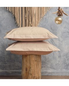 Μαξιλαροθήκες Μονόχρωμες (50x70+5 Oxford) Melody Cokitex - Beige