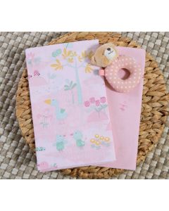 Σετ Σεντόνια Λίκνου (70x120) Spring Happiness Pink Nef-Nef