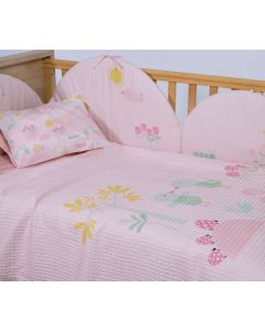 Κουβέρτα Πικέ Βρεφική Αγκαλιάς (80x110) Spring Happiness Pink Nef-Nef