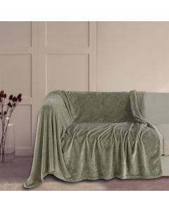 Ριχτάρι Καναπέ Τριθέσιου (170x300) Fleece Aria Olive/Grey Melinen