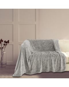 Ριχτάρι Καναπέ Τριθέσιου (170x300) Fleece Aria Silver Melinen