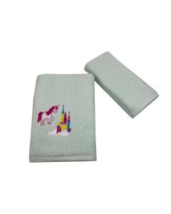 Παιδικές Πετσέτες Σετ 2 Τεμαχίων (40×60, 65×135) Castle Unicorn Άστρον