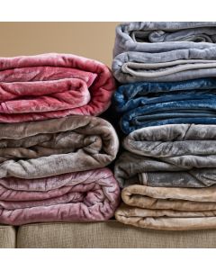 Κουβέρτα Μονόχρωμη Βελούρ Διάφορα Χρώματα Μονή (160Χ220) Silk Touch Cokitex