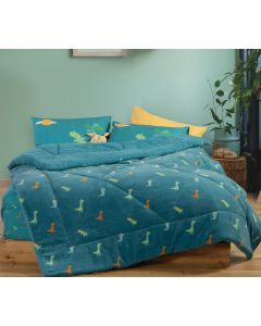 Κουβερτοπάπλωμα Παιδικό Dinos On Wheels Μονό (160x220) Nef-Nef 